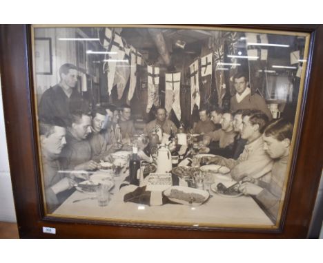A photographic print of captain Scott's last dinner.
Frame size 77cm x 63cm&nbsp;