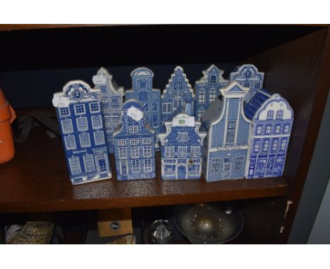 Ten ceramic model houses by Delfts Blauw Holland