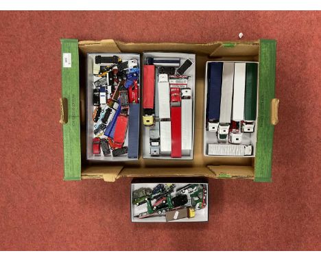 A Quantity of 1:76 Scale Diecast Model Vehicles Predominantly by Oxford to include Commercial Vehicles, Police Cars, Ford Cap