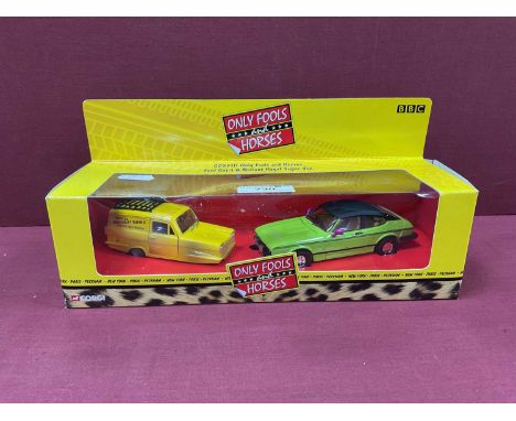 Corgi #CC99111 Only Fools And Horses Diecast Model Ford Capri &amp; Reliant Regal Super Van Set, Boxed.