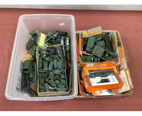 A Quantity of OO/HO Scale Plastic Model Military Vehicles by Roco and other. To include Roco #382 Mercedes LF25, #568 M200 Ge