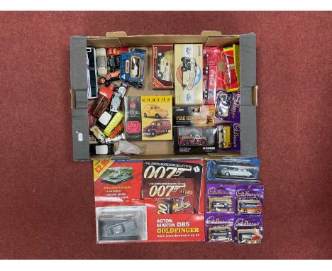 A Quantity of Diecast Model Vehicles by Corgi, Matchbox, Lledo and other including Matchbox Rentaset TV Service Van, Vanguard