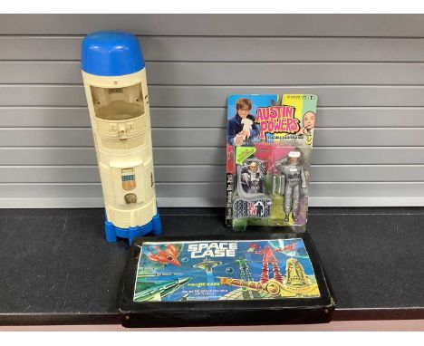 A Tara Toy Corp. Space Case Figures Case No. M22 (no trays), faults include sellotape repair, corner damage. Together with a 