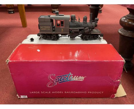 A Bachmann Spectrum Ref 85098 'G'Gauge/10mm Two Truck USA Outline 'Climax' Steam Tank Locomotive, Fly-Thomas Lumber Co R/No 3