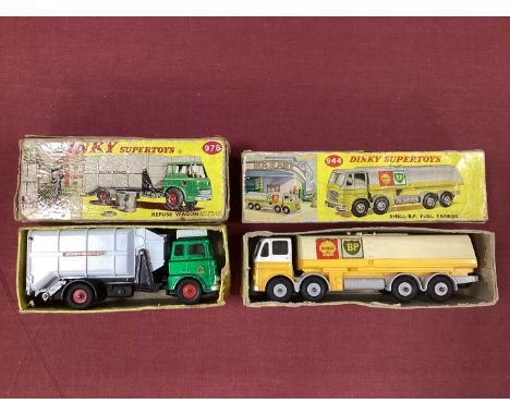 Two Original Dinky Supertoys No 944 Leyland Shell/BP Tanker, overall good/good plus, boxed, significant wear to box and No 97