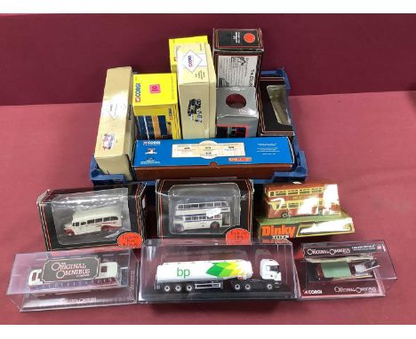 Sixteen Diecast Model Vehicles by Corgi, EFE, Dinky and other. To include Original Omnibus 1:76 #41501 AEC Breakdown Lorry 'M