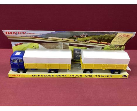 Dinky Toys No 917 Mercedes Benz Truck and Trailer, overall very good plus/ excellent, boxed with tray and foam intact, outer 