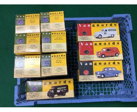 Ten 'Vanguards' 1:64 &amp; 1:43 Scale Diecast Model Commercial Vehicles and Cars by Lledo to include #VA14001 Royal Mail Aust