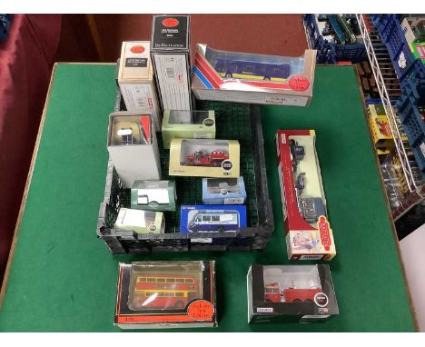 Thirteen 1:76 Scale Diecast Model Lineside Vehicles by EFE, Lledo, Corgi, Oxford and other to include EFE #25605 RCL Routemas