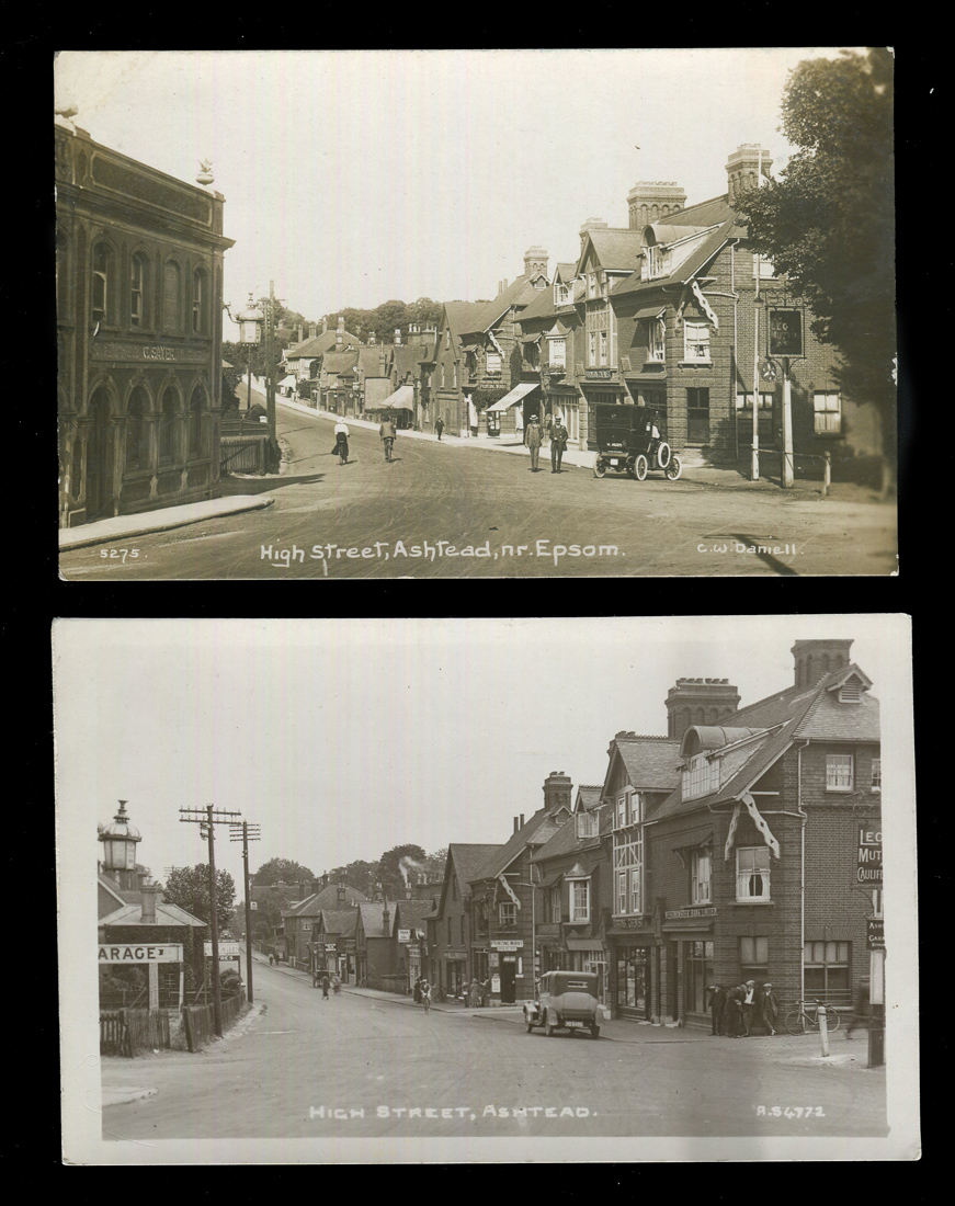 A collection of 16 postcards of Ashtead, Surrey, including photographic