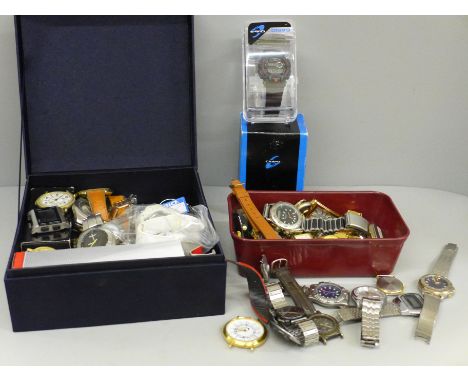 A Casio wristwatch and other wristwatches 