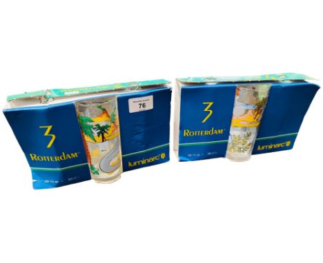 SET OF 6 VINTAGE LUMINARC ROTTERDAM TUMBLERS 