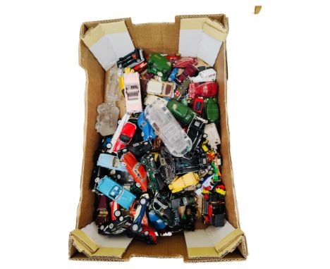 BOX LOT OF MODEL CARS ETC 