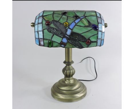 A reproduction Tiffany style desk lamp 