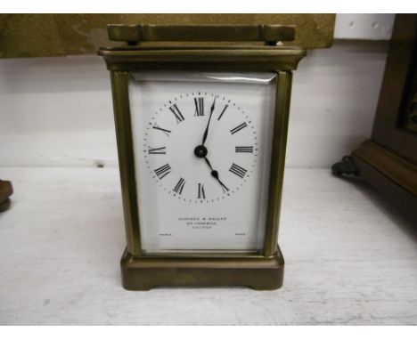 A MAHOGANY MANTLE CLOCK WITH MOON 1/4S BY JOHN THOMAS LONDON