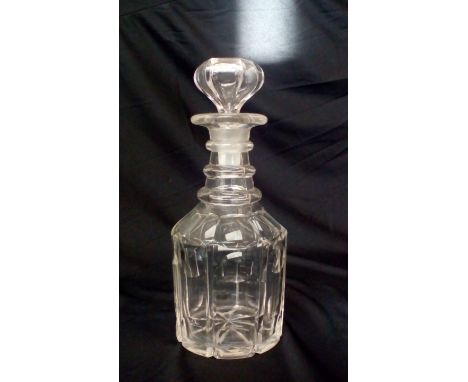 Georgian three ring decanter, height- 26cm