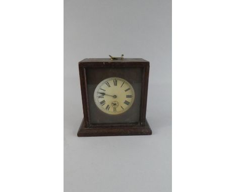 A 19th Century Mahogany Cased Timing Clock with Seconds Sweep and Subsidiary Minute Dial. 18cm High. Working Order 