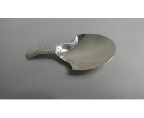 A Georgian Silver Tea Caddy Spoon, Birmingham 1821