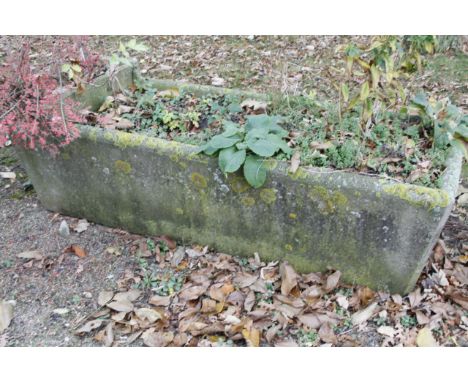 A concrete water trough, 195cm length, 72cm wide, 60cm high.To be viewed on site at Grange Lodge, Irnham Road, Corby Glen, NG