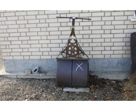 A heavy garden roller, 52cm wide.Viewing & Collection: Viewing is online only from imagery and descriptions provided; therefo