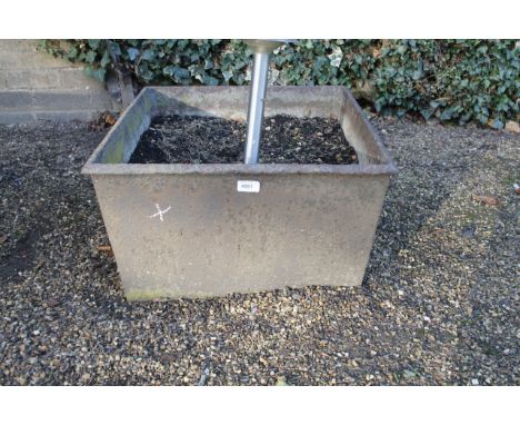 A cast iron trough, 30cm x 54cm x 61cm.Viewing & Collection: Viewing is online only from imagery and descriptions provided; t