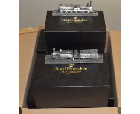 11 boxed Royal Hampshire Art Foundry pewter static locomotive models