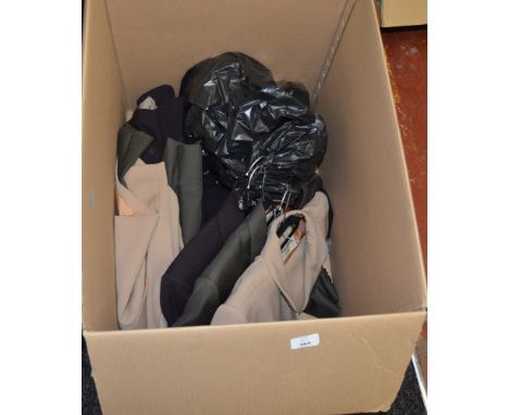 A mixed lot of vintage clothing including 6 hats and various jackets etc
