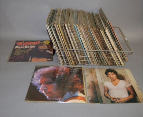 A mixed lot of LPs including ELO, T-Rex, Supertramp, Genesis, Bruce Springstein, Smokie, The Byrds, 10CC, Dr Hook, Bob Dylan 