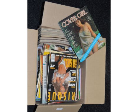 A quantity of vintage gentlemen's magazines includes Penthouse, Risque, Knave, Cover Girl etc.