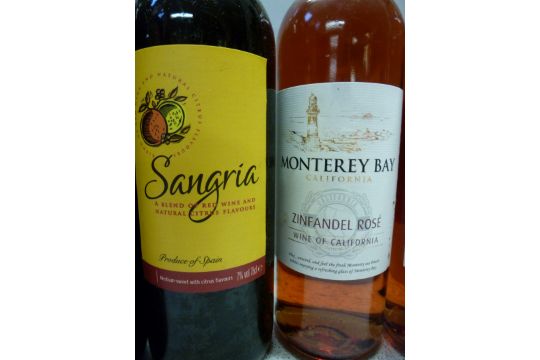 10 X Bottles Of Rose Sangria To Include 7 X Monterey Bay Zinfandel Rose 3 X Sainsbury S Sang