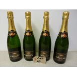 4 x Bottles of De Puis 1916 Champagne De Castelnau Reims-France Brut