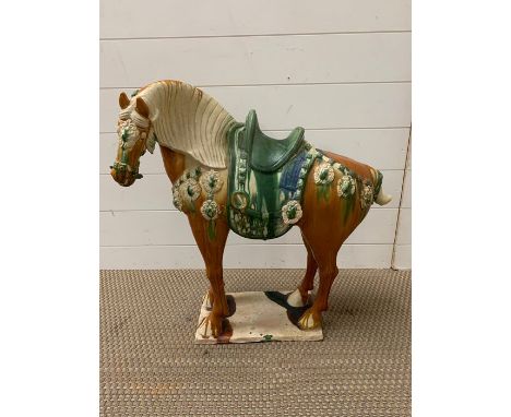 A large ceramic Spanish horse 