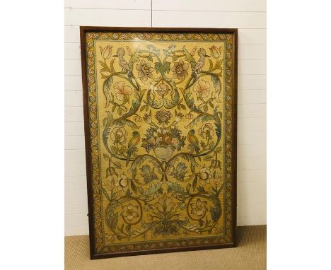 A large framed early 20th century tapestry (H190cm x W127cm)