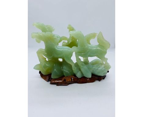 A Jade Horse statue 