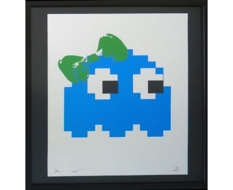 DEATH NYC, 'Invade Blue Green', lithograph, limited edition of 100, accompanied by certificate of authenticity and golden sti