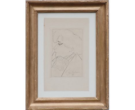 JEAN COCTEAU, 'Portrait de Colette', gravure on Ivoirine paper, 1947, limited edition 3000, numbered justification page verso