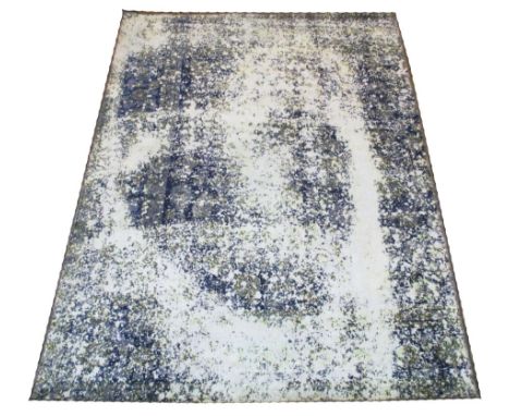 VINTAGE KERMAN CARPET, 225cm x 167cm, all over galaxy design.