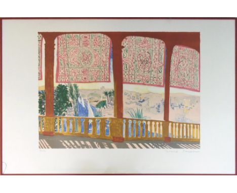 PATRICK PROCKTOR RA (British, 1936-2003), 'Terrace on the desert', colour lithograph, 61/100, signed and numbered in pencil, 