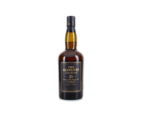 GLENLIVET 21 YEAR OLD ARCHIVESingle malt.One of the very first distilleries in Scotland to be granted an official licence, af