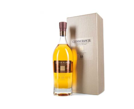 GLENMORANGIE 18 YEAR OLD EXTREMELY RARESingle malt.Famous for their unique stills, each as tall as an adult giraffe, and thei