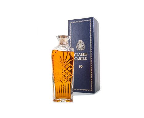GLAMIS CASTLE 25 YEAR OLD DECANTER FOR THE QUEEN MOTHER'S 90TH BIRTHDAYBlended whisky.Bottle Number: 1228No stated ABV / 75cl