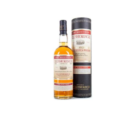 GLENMORANGIE PORT WOOD FINISHSingle malt.Famous for their unique stills, each as tall as an adult giraffe, and their passion 
