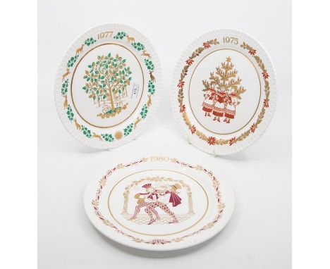 Six Spode Christmas plates, 1973, 1974, 1975, 1977, 1979, 1980 (6)