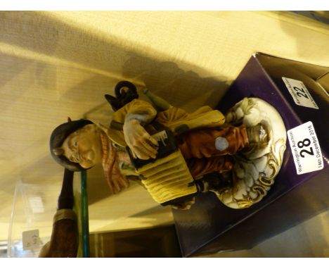 Royal Worcester figurine of street accordian player