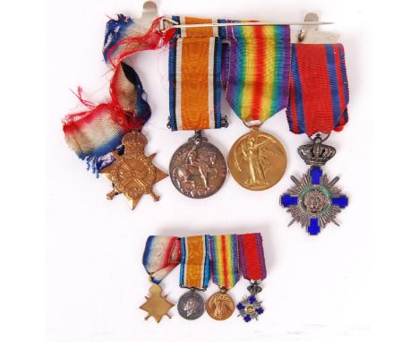 A rare and interesting WWI First World War medal group. All awarded to a ' Lieutenant C. P. Weyman '. Comprising: Order Of Th