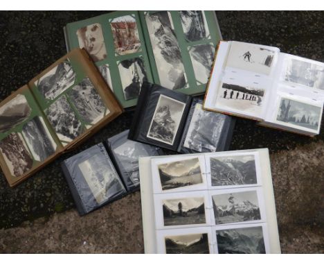 QTY. MISC. POSTCARD ALBUMS, MOSTLY ALPINE INTEREST INC. VINTAGE SKIING (6 ALBUMS)