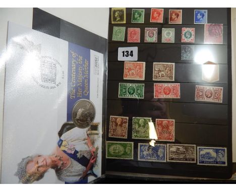 STAMPS : AN ALBUM OF GB FIRST DAY & COMMEMORATIVE COVERS ALSO A FOLDER CONTAINING GB FDC & GB STAMPS IN MINT & USED CONDITION