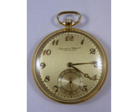 IWC SCHAFFHAUSEN 14K POCKET WATCH