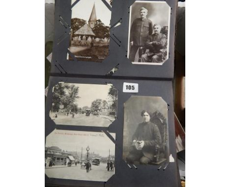 4 POSTCARD ALBUMS WITH GOOD COLLECTION OF OLD CARDS, NOTED SALVATION ARMY, BOYS BRIGADE CAMPS, MABEL LUCIE ATTWEL & GOOD PICK