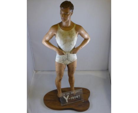 VINTAGE Y FRONT SHOP ADVERTISING FIGURE APPROX. 49 cm H